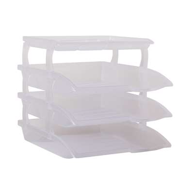 Bantex Optima Letter Tray & Organiser Set, B9828 (Clear)