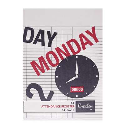 Daily Attendance Register A4, 14 Pages, JD283