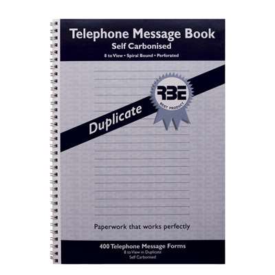 Telephone Message Book, RBE, 400 Dup, NCR FO171