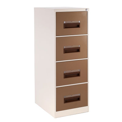 4 Drawer Filing Cabinet 1320Hx470Wx630D (Ivory&Karoo)