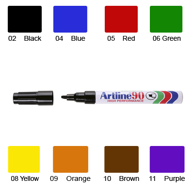 Artline 90 Marker, Permanent Ink, Chisel Point (Green)