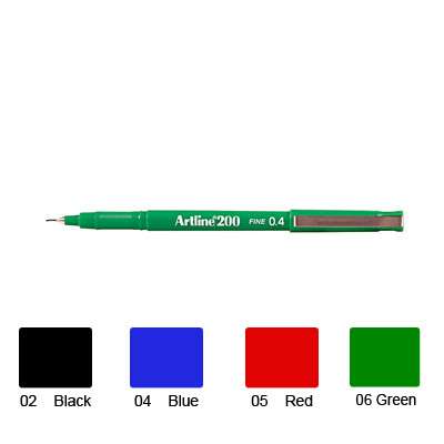 Artline EK200 Fineliner (Red)