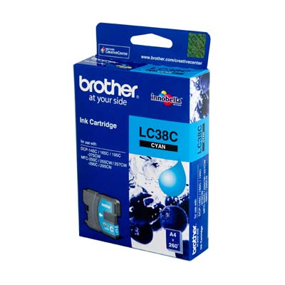 BROTHER Ink Lc-38C Cyan 260 Page Yield Lc38C