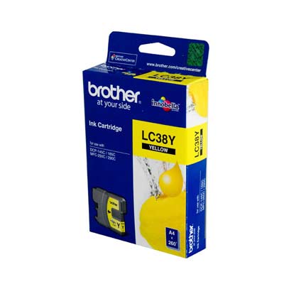 BROTHER Ink Lc-38Y Yellow 260 Page Yield Lc38