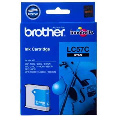 BROTHER Ink Lc-57C Cyan 400 Page Yield Lc57C