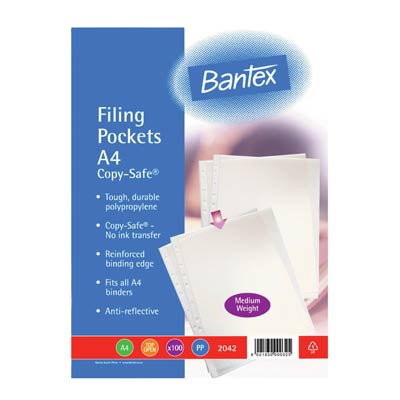 Bantex Plastic Pocket A4 B2042
