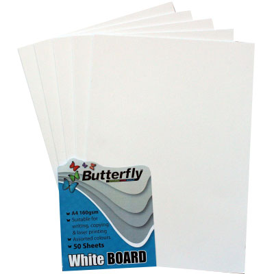 Eltoro Board, White, A4, 160gsm, Pack of 100Sheets