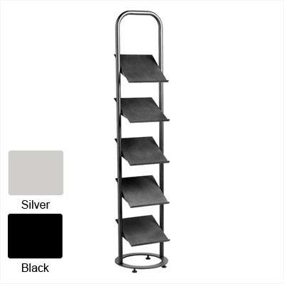 Floor Standing Brochure Holder 1980x400x420 (Krost Black)