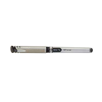 Pentel Energel Roller Pen, Metal Tip (Black)