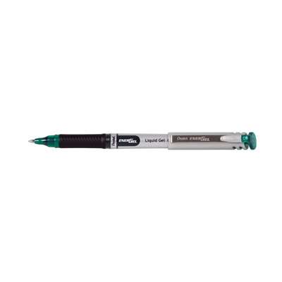 Pentel Energel Roller Pen, Metal Tip (Green)