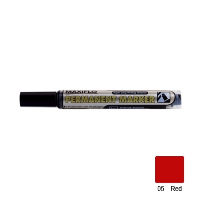 Pentel Maxiflo Marker Bullet Tip Nlf50 Permanent (Red)