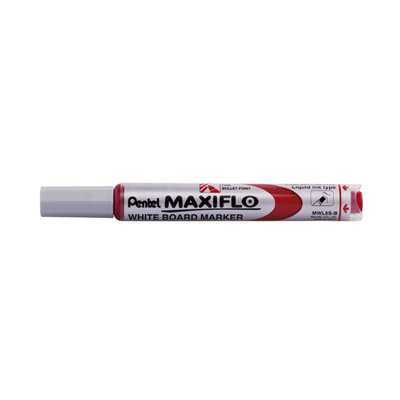 Pentel Maxiflow Whiteboard Marker, Erasable Ink (Red)