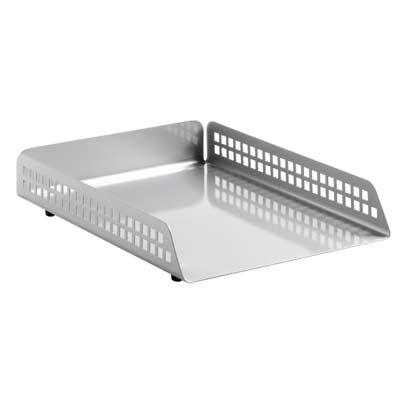 Perforated Square Punch Single Letter Tray (Krost Silver)