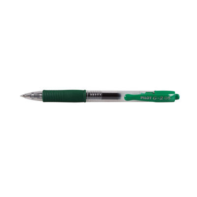 Pilot Bl-G2-5 Rollerball, Retractable, Extra Fine (Green)