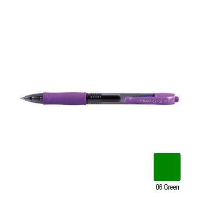 Pilot Retractable Rollerball, 0.7mm BL-G2-7(Green)