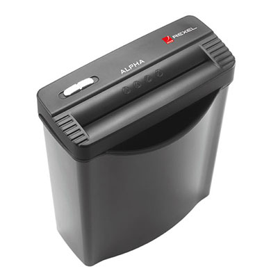 Rexel Alpha Strip Cut 5 Sheets Paper, Credit Card Shredder with 10L Bin