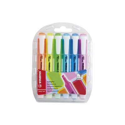Stabilo Swing Highlighter, Set of 6, Assorted Colours