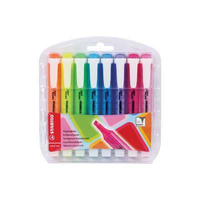 Stabilo Swing Highlighter, Set of 8, Assorted Colours