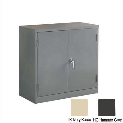 Stationery Cupboard-900Hx900Wx450D-2 Shelves (Hammer Grey)