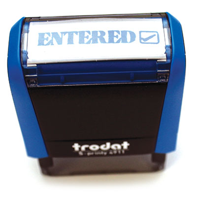 Trodat Printy Self Inking Stamp, Printed with ￿Entered￿