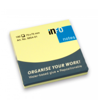 Info Pad 75x75 Self-Adhesive Yellow