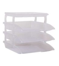 Bantex Optima Letter Tray & Organiser Set, B9828 (Clear)