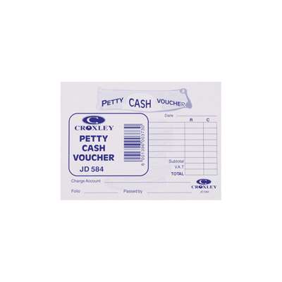 Petty Cash Pad Croxley 148mmx105mm JD584