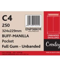 Envelopes 229x324mm, Manilla C4, (ENP98KM)