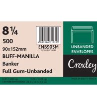 Envelopes 90x152mm, Manilla, (ENB90SM)