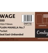 Envelopes Wage 110x152mm, Manilla Unprinted, (ENP7SE)