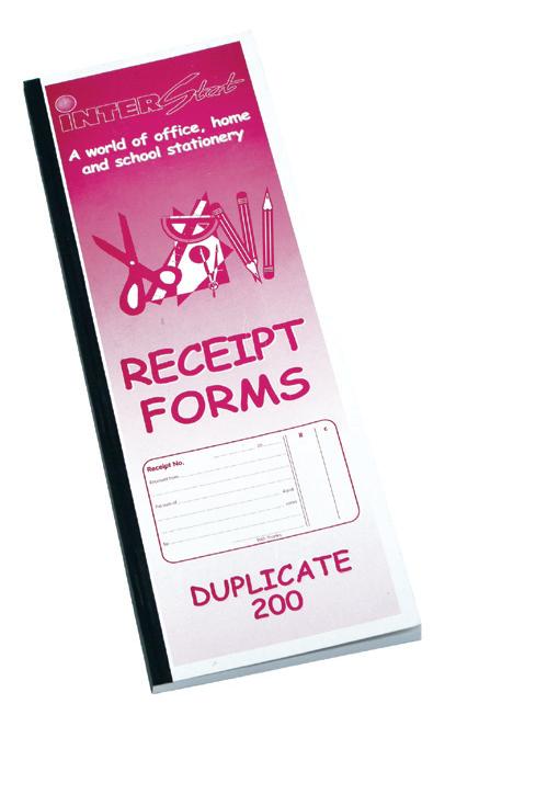 Interstat Duplicate Cash Receipt Book