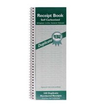 Cash Receipt Book RBE, NCR Dupl. 5 to view FO201