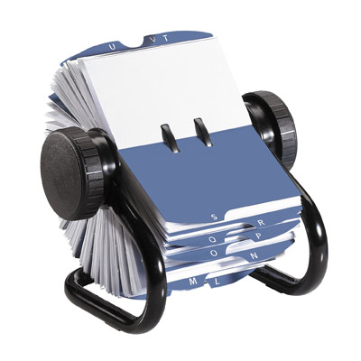Bussiness Card Hold ROLODEX Rotary 400Cap Black