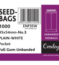 Seed Bags 54x95mm, No.3 White