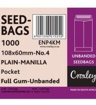 Seed Bags 60x108mm, No.4 Manilla
