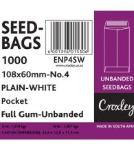 Seed Bags 60x108mm, No.4 White