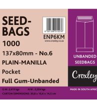 Seed Bags 80x137mm, No.6 Manilla