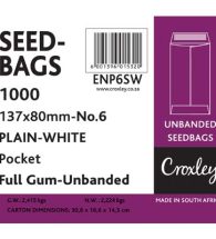 Seed Bags 80x137mm, No.6 White