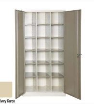 18 Compartment Pigeon Hole 1800H x900Wx450D-Doors (Ivory&Karoo)