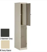2 Compartment Locker Solid 1800Hx300Wx450D (Hammer Grey)