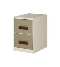 2 Drawer Filing Cabinet 710Hx470Wx630D (Ivory&Karoo)