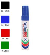 Artline 100 Marker, Permanent Ink, Broad Chisel Point (Red)