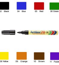 Artline 70 Marker, Permanent Ink, Bullet Point (Red)