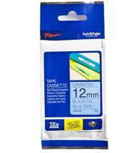 BrotherLabelling Tape 12mm x 8m Blk&Blue TZ531