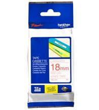 Brother Labelling Tape 18mm x 8m Red&White TZ242