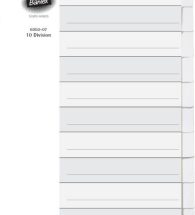 Bantex Manilla Board A4 Divider B6050 10Part