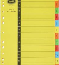 Bantex Manilla Board A4 Divider B6051 1-12Div