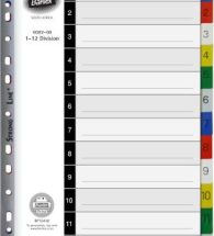 Bantex Manilla Board A4 Divider B6082 Polyprop 1-12Div
