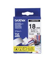 Brother TZe-241 Laminated Tape - 18mm Black on White (8m)