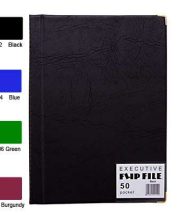 A4 Flip File Executive, Fixed 50 Pockets